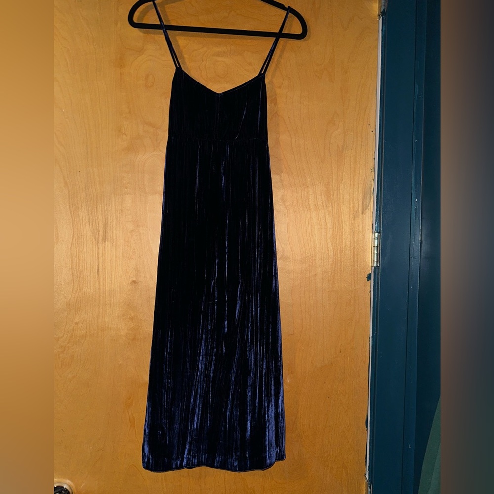 Madewell blue velvet dress size small